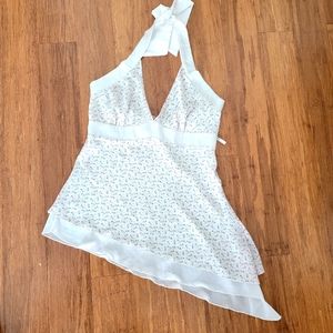 Halter Top Neck Tie  Blouse